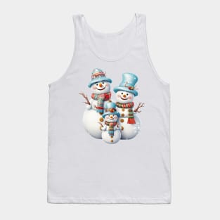 3D Snowmen #1 Tank Top